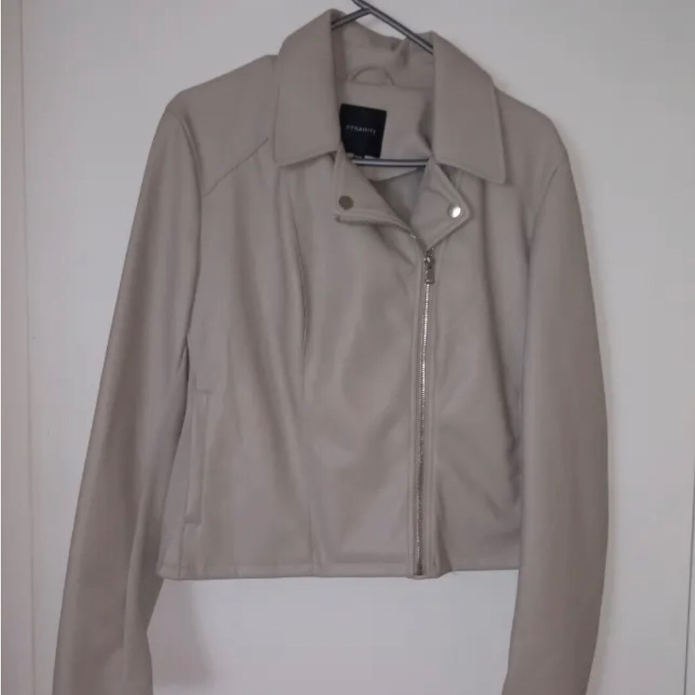 Faux leather bomber jacket. Size XL